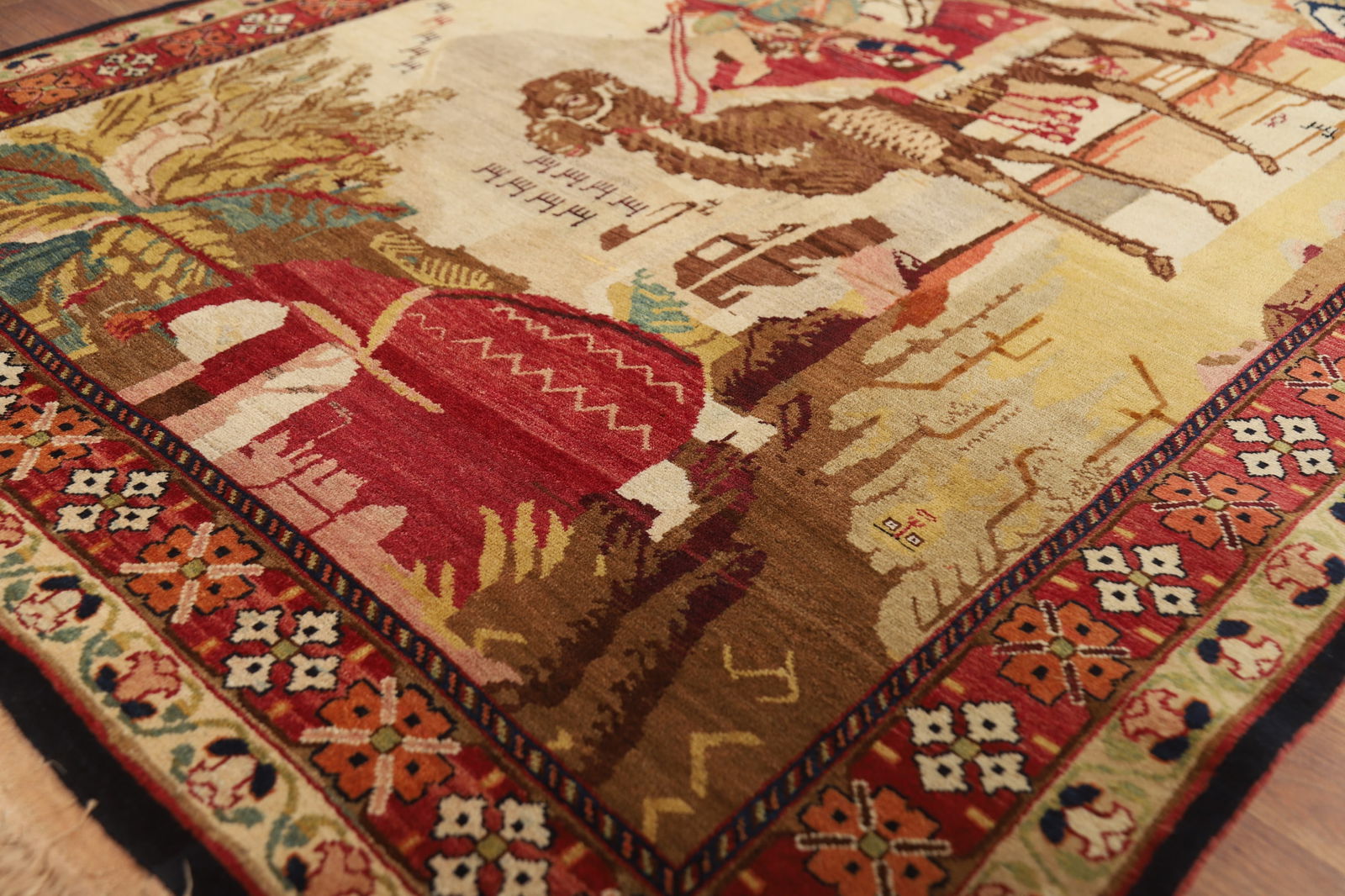 Antique Vegetable Dye Karabagh Oriental Rug 4x6 - 6