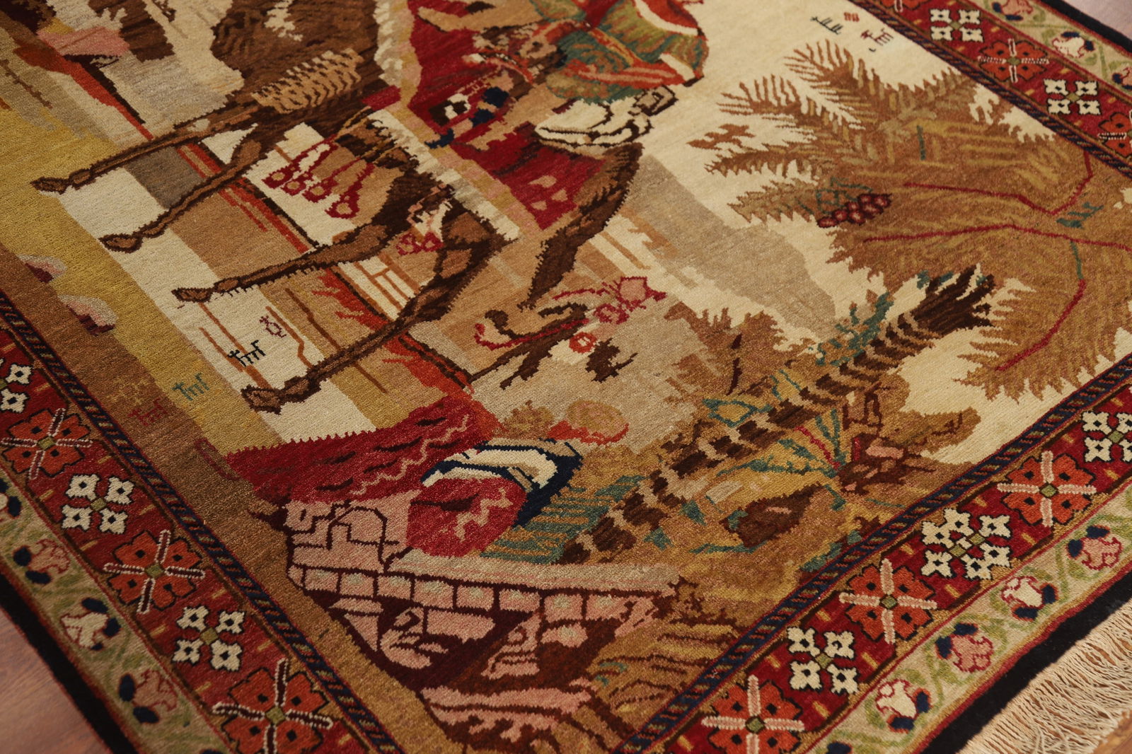 Antique Vegetable Dye Karabagh Oriental Rug 4x6 - 7