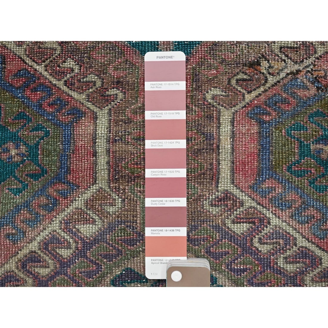 Pink Overdyed Vintage Persian Hamadan Hand Knotted All Wool Runner Rug - 4