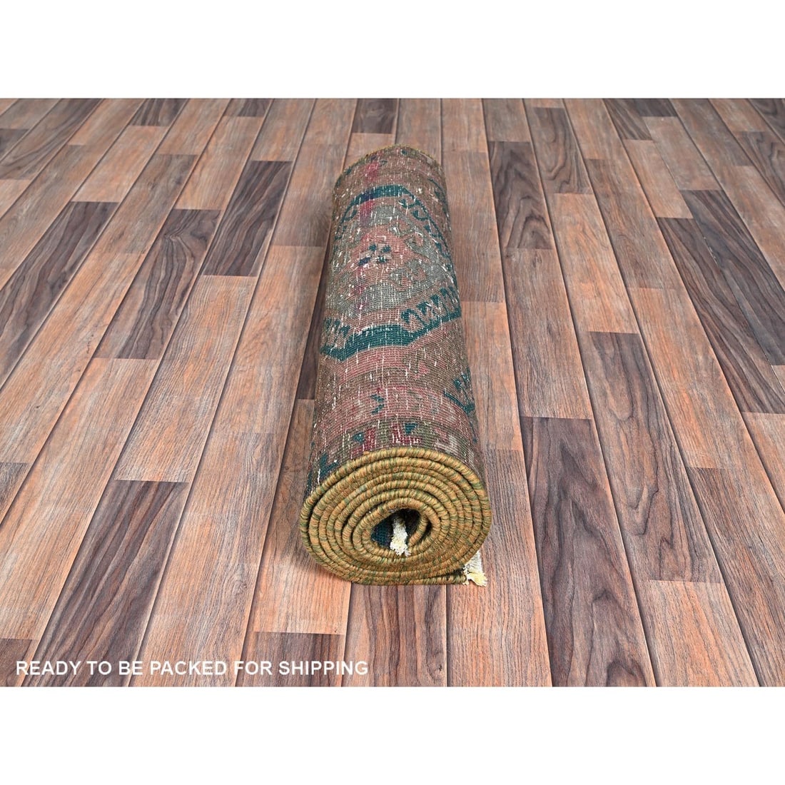 Pink Overdyed Vintage Persian Hamadan Hand Knotted All Wool Runner Rug - 5