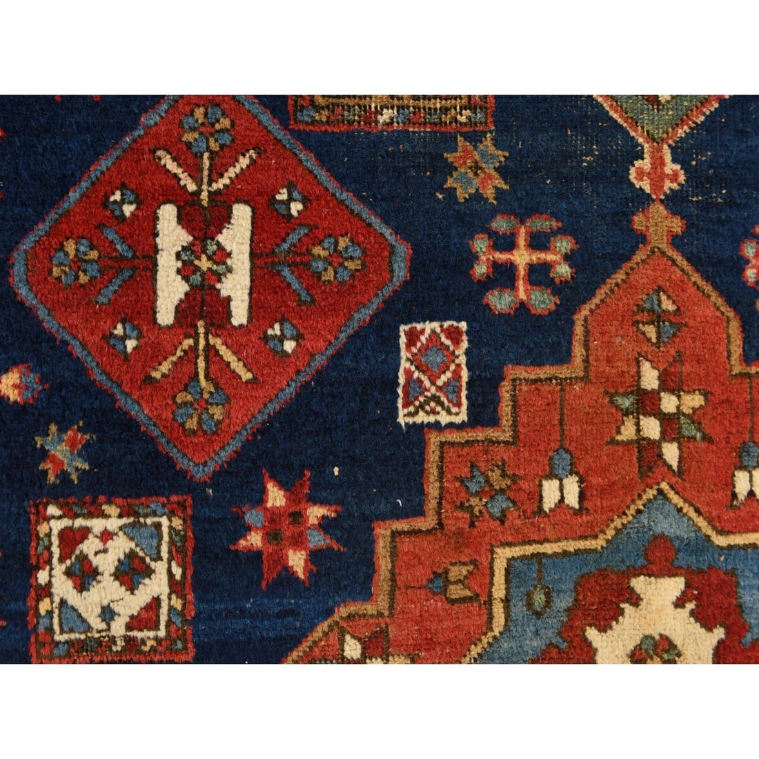 Yale Blue Antique North West Persian Hand Knotted Pure Wool Rug - 3