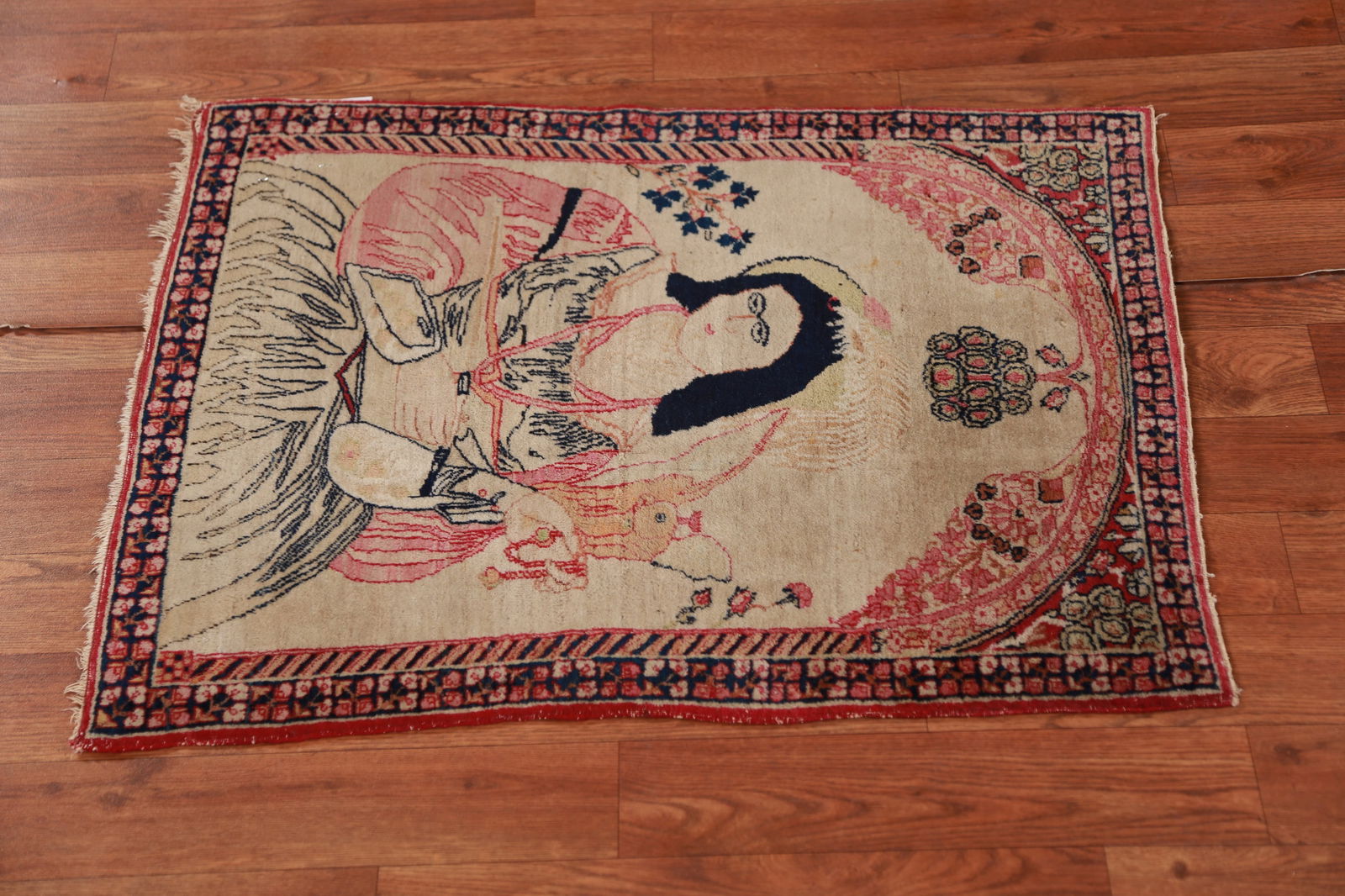 Pre-1900 Antique Vegetable Dye Kerman Ravar Persian Rug 2x3 - 13