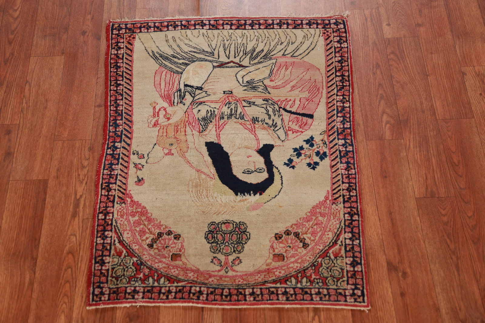 Pre-1900 Antique Vegetable Dye Kerman Ravar Persian Rug 2x3 - 14