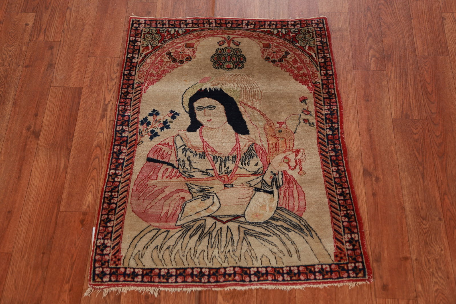 Pre-1900 Antique Vegetable Dye Kerman Ravar Persian Rug 2x3 - 2