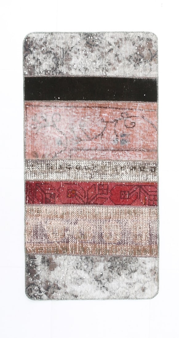 1'9'' x 3'7'' Decorative Vintage Rug - 22664: Title: 1'9'' x 3'7'' Decorative Vintage Rug - 22664Description:1'9'' x 3'7'' Decorative Vintage Rug - 22664Origin:TurkiyeDate/Period:1960-90Materials:Wool,CottonDimension:1'9''x3'7'' ft, 55x110 cm 