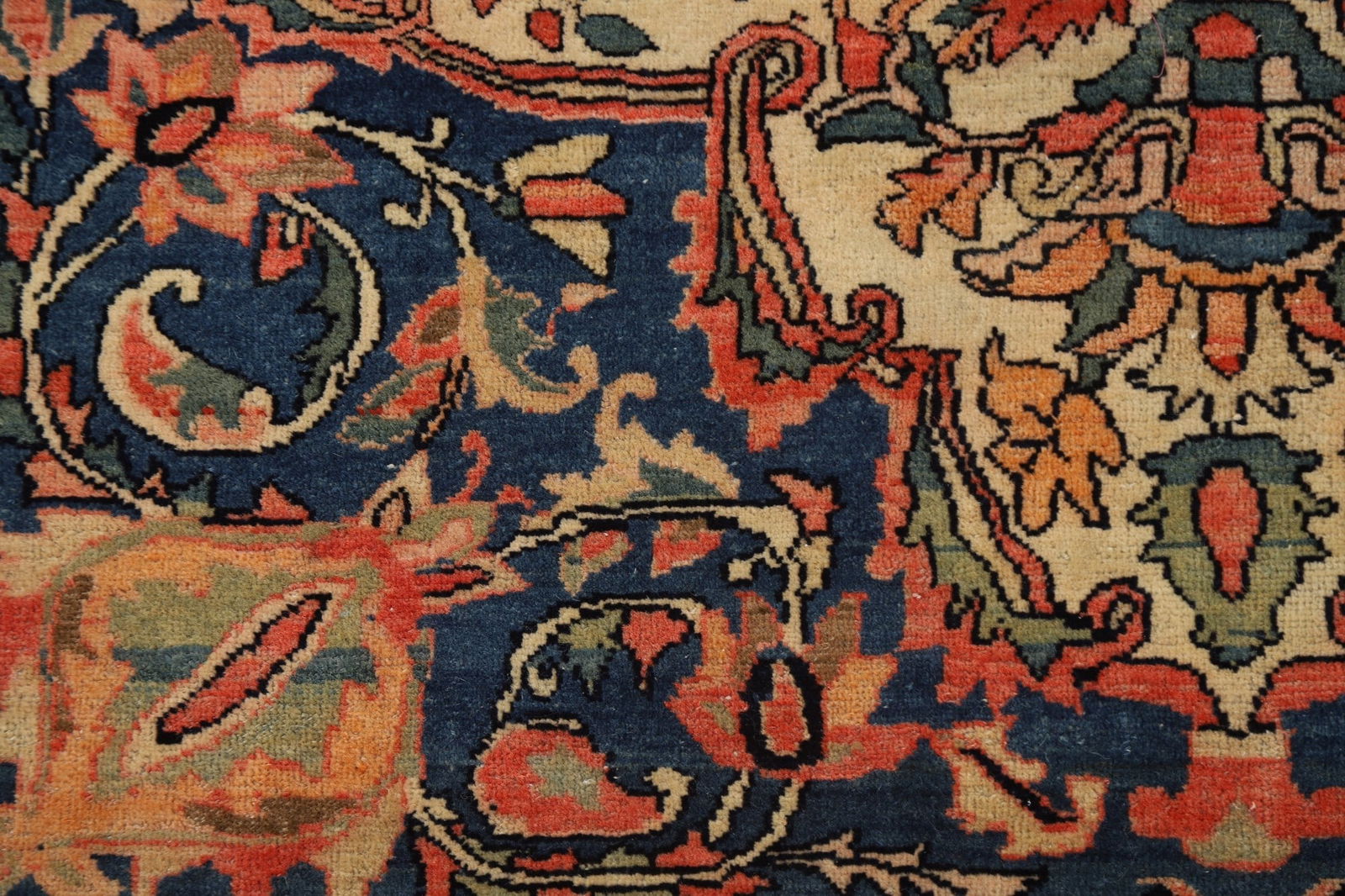 Antique Vegetable Dye Sarouk Farahan Persian Rug 4x6 - 10