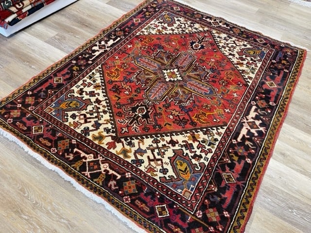 Vintage Persian Heriz Rug-4225 - 5