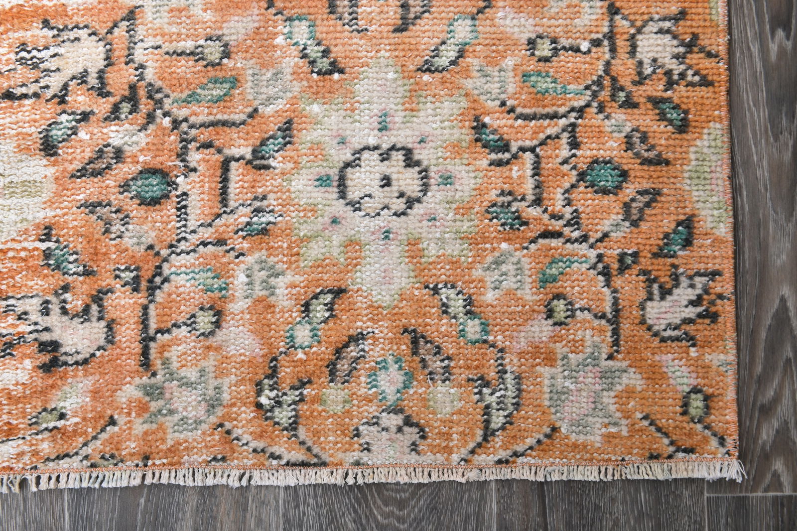 4'3'' x 7'2'' Handmade Vintage Wool Rug - 243804 - 10