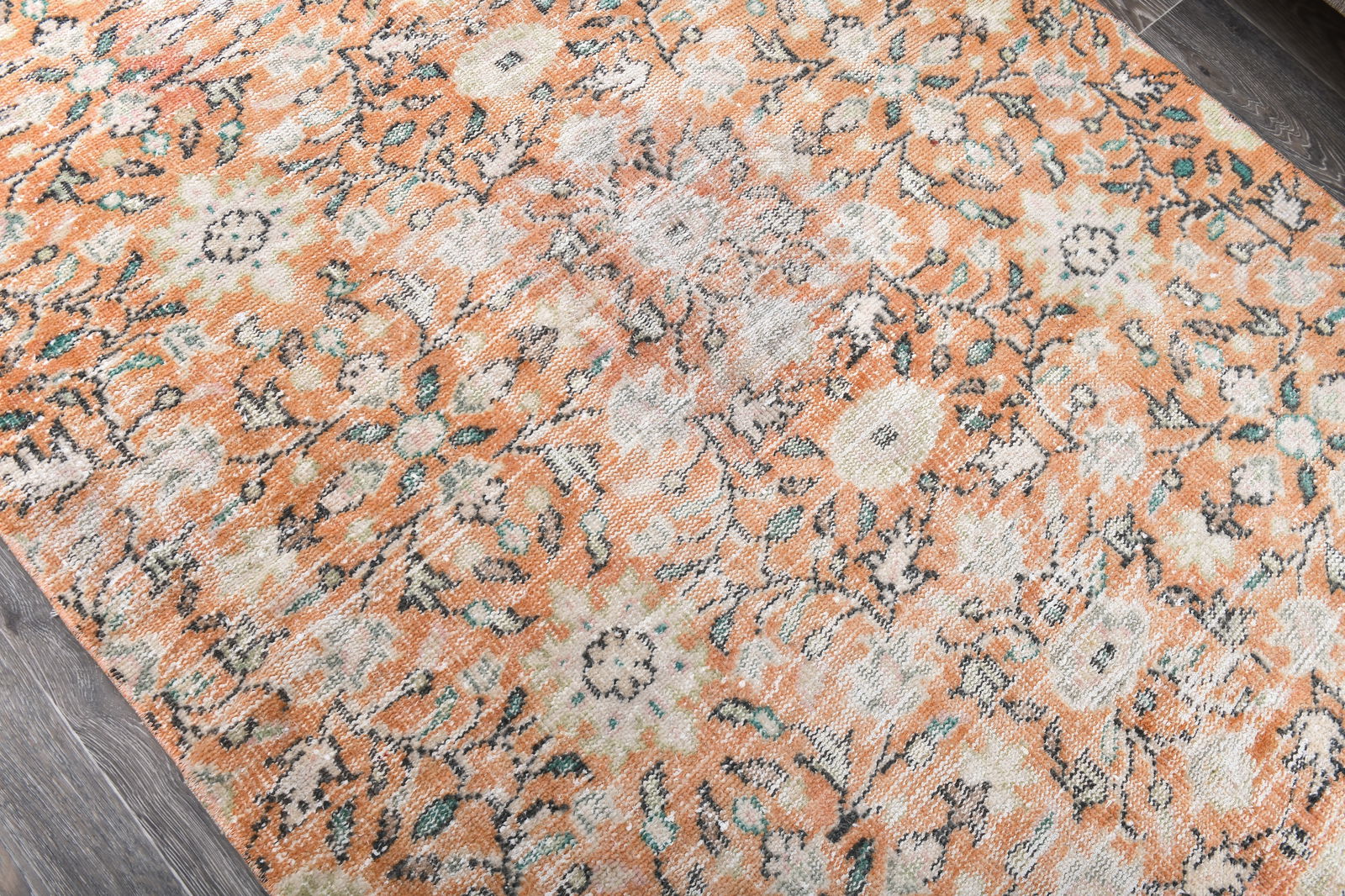 4'3'' x 7'2'' Handmade Vintage Wool Rug - 243804 - 4