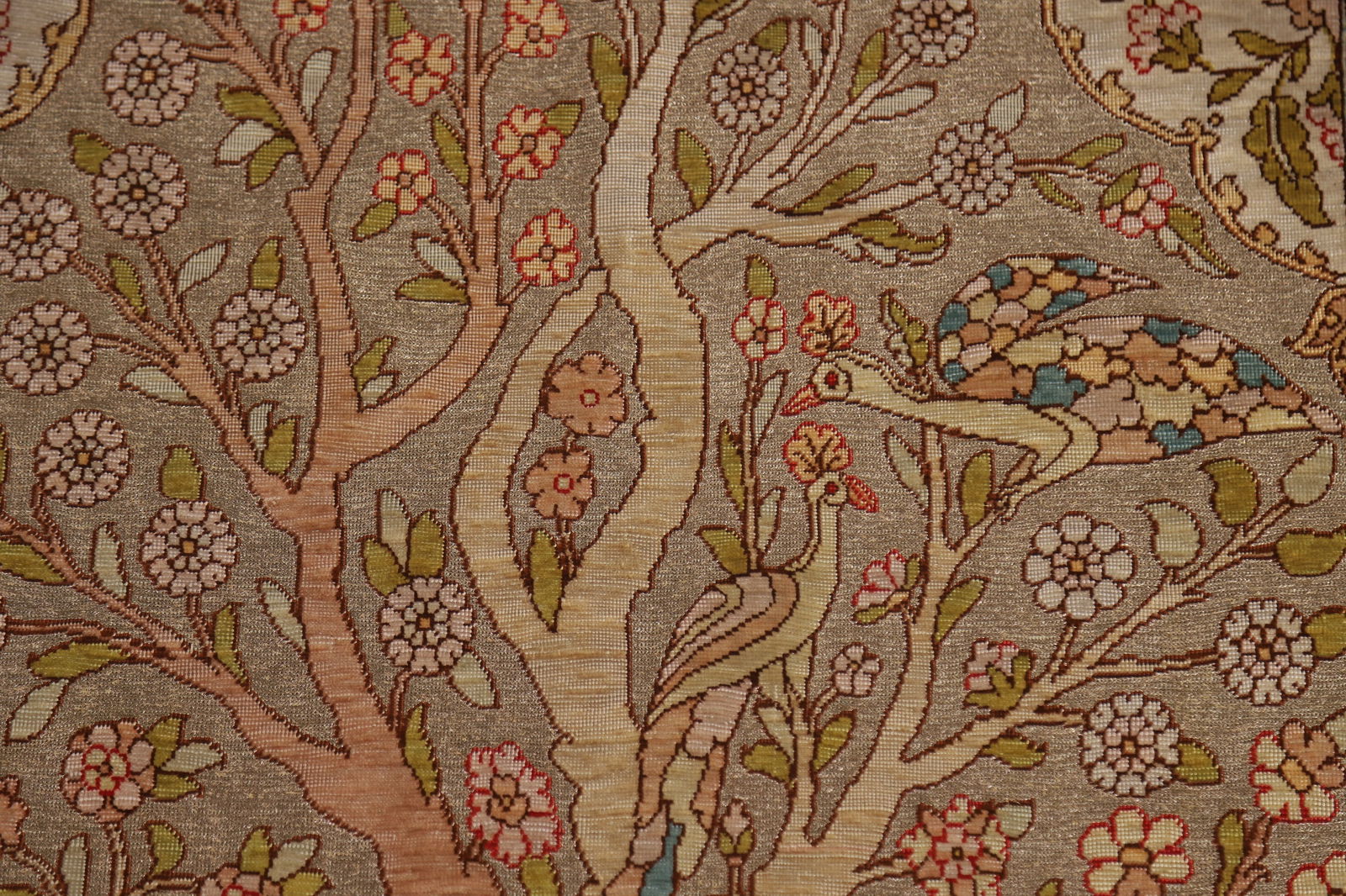 Antique Signed Vegetable Dye Silk/ Silver Hereke Persian Rug 3x5 - 10