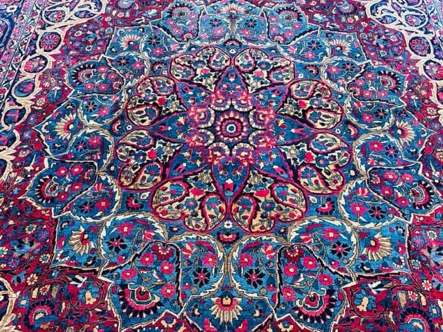 Antique Persian Yazad kirman Caucasian Rug-5090 - 2