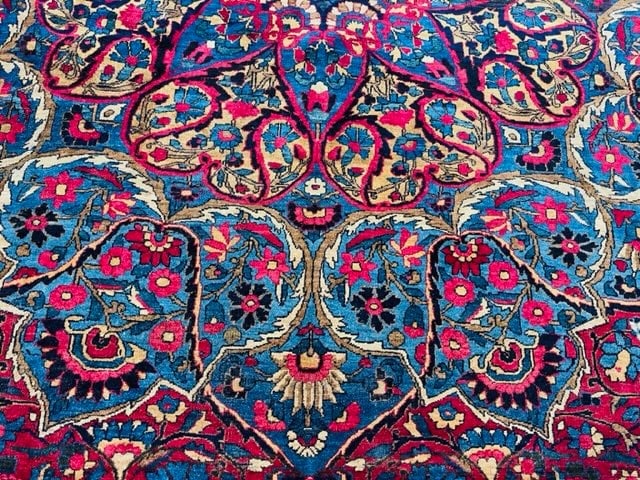 Antique Persian Yazad kirman Caucasian Rug-5090 - 3