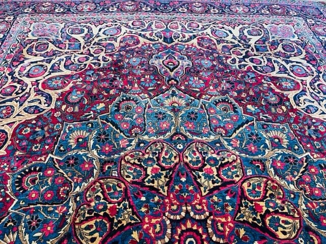 Antique Persian Yazad kirman Caucasian Rug-5090 - 5