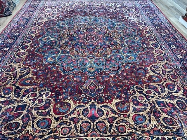 Antique Persian Yazad kirman Caucasian Rug-5090 - 6