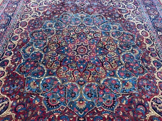 Antique Persian Yazad kirman Caucasian Rug-5090 - 8