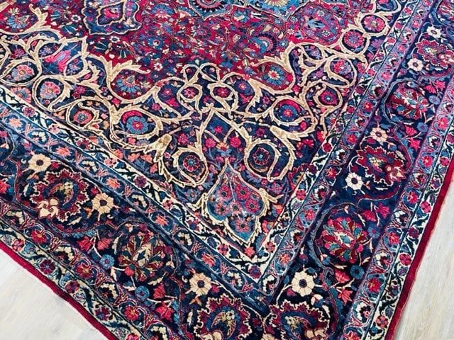 Antique Persian Yazad kirman Caucasian Rug-5090 - 9