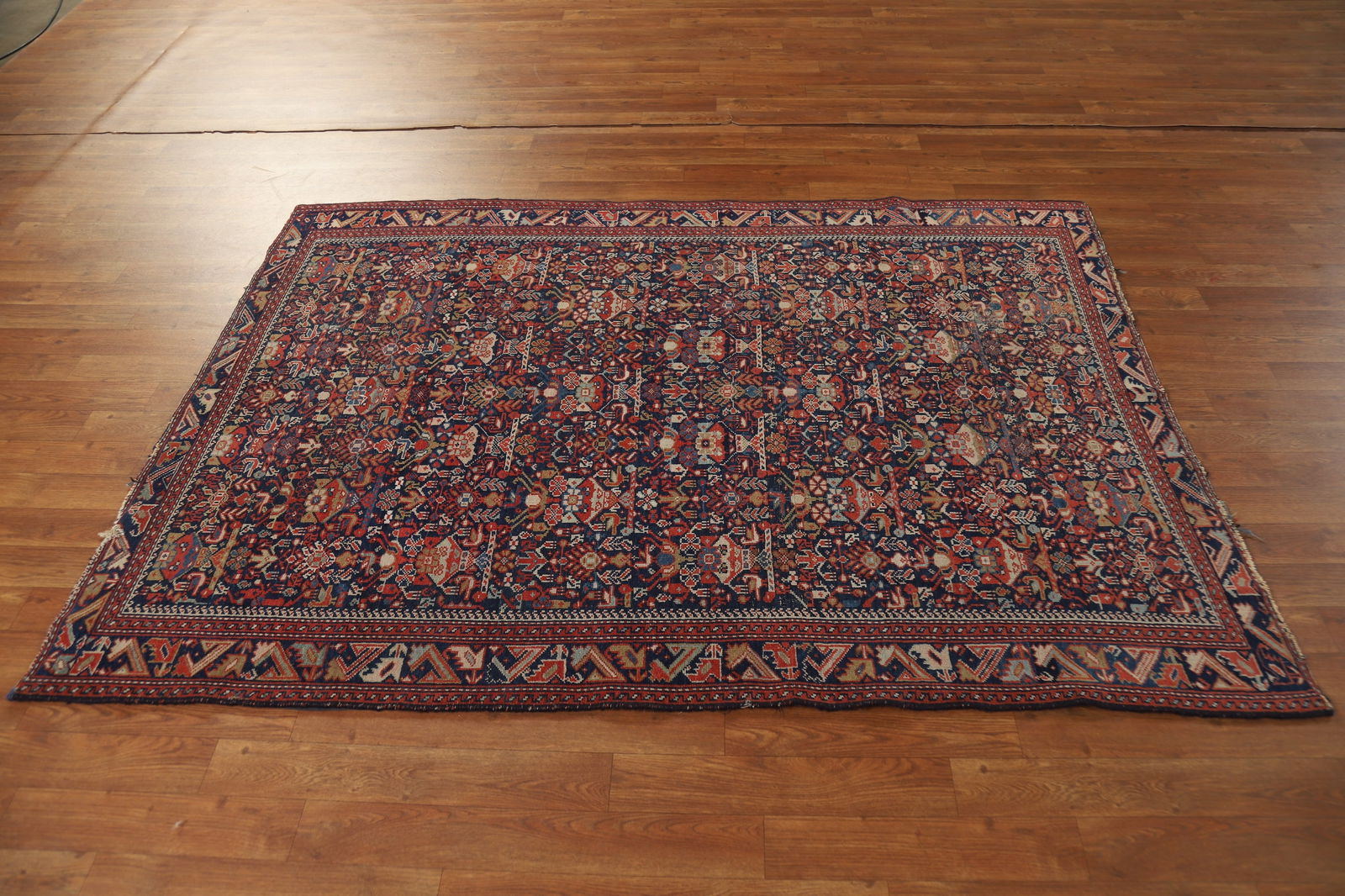 Pre-1900 Antique Vegetable Dye Malayer Persian Rug 4x6 - 13