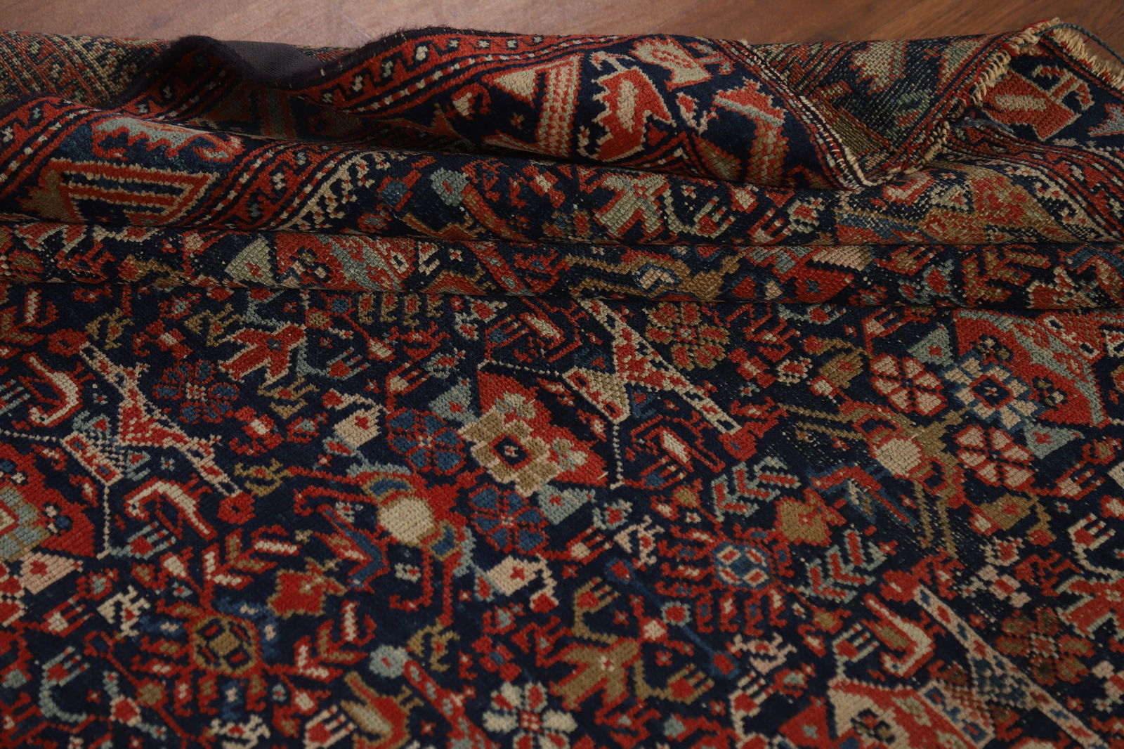 Pre-1900 Antique Vegetable Dye Malayer Persian Rug 4x6 - 15