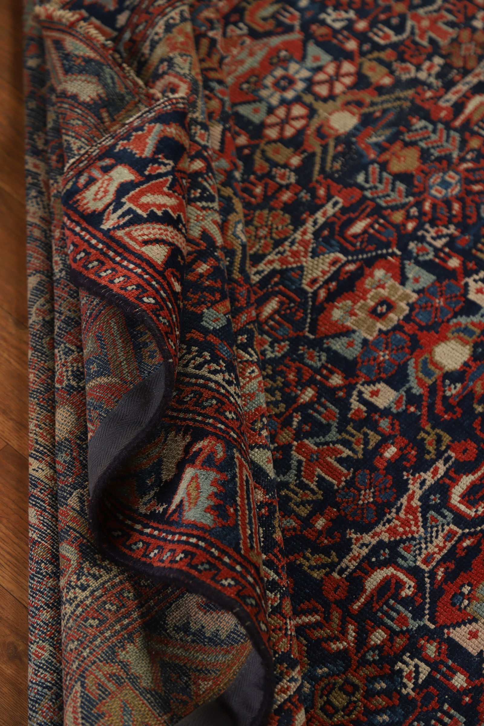 Pre-1900 Antique Vegetable Dye Malayer Persian Rug 4x6 - 16