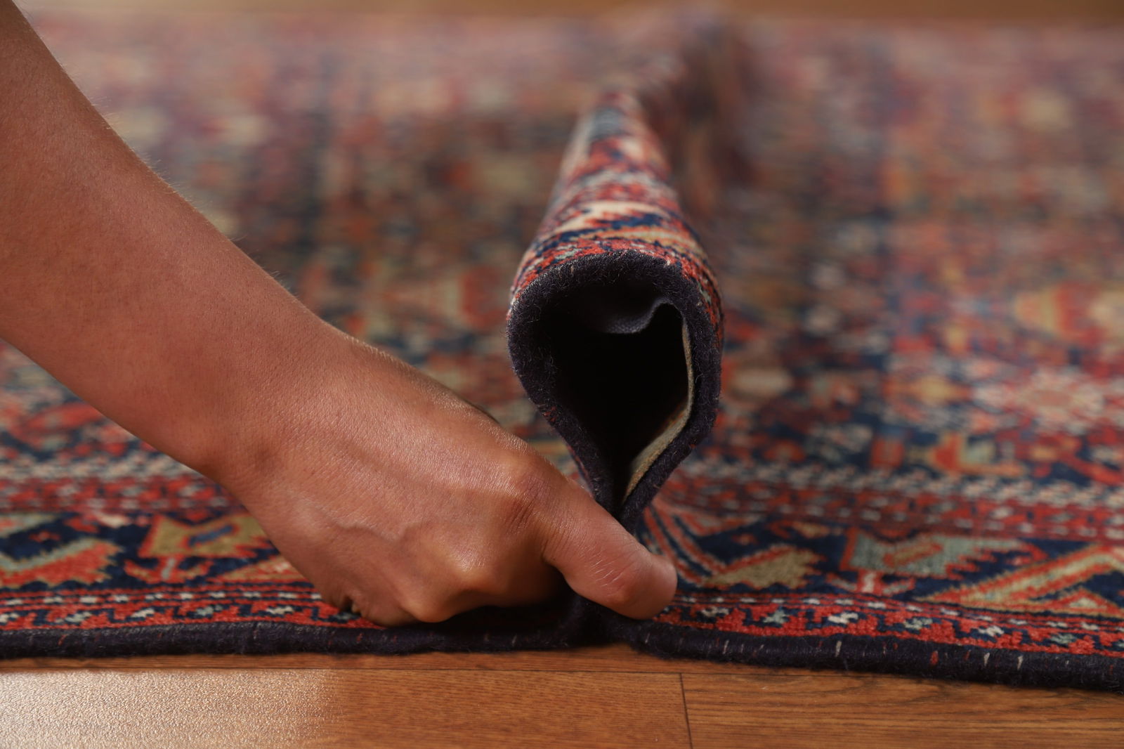 Pre-1900 Antique Vegetable Dye Malayer Persian Rug 4x6 - 17