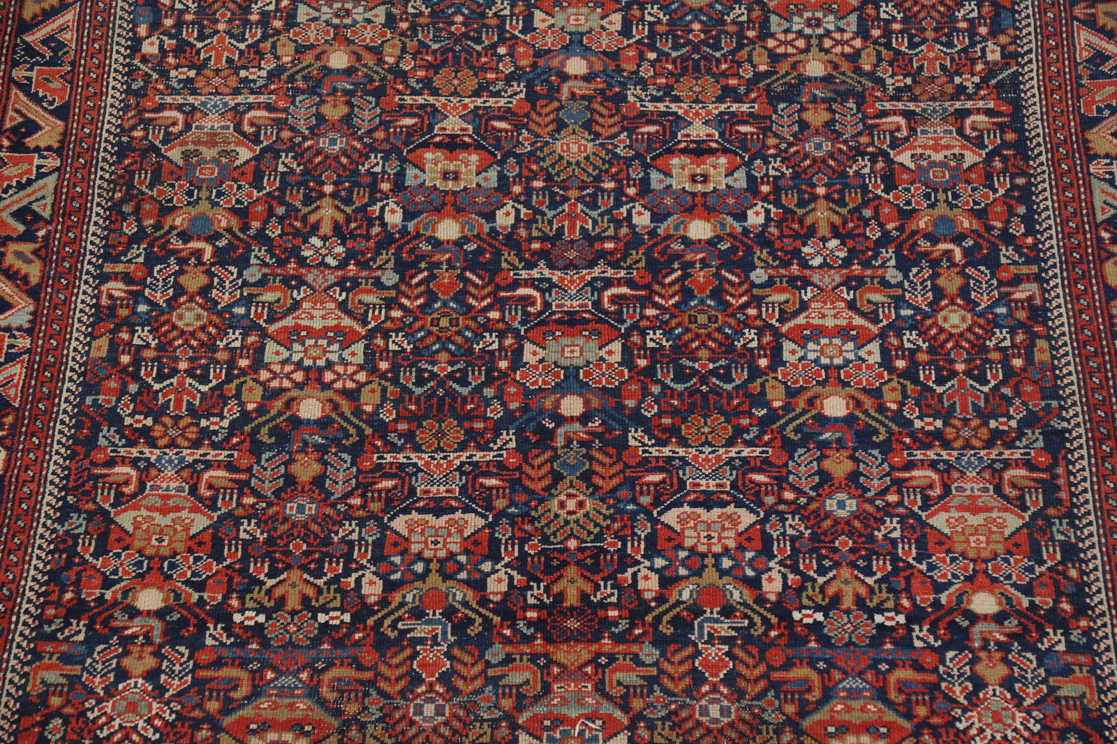 Pre-1900 Antique Vegetable Dye Malayer Persian Rug 4x6 - 4