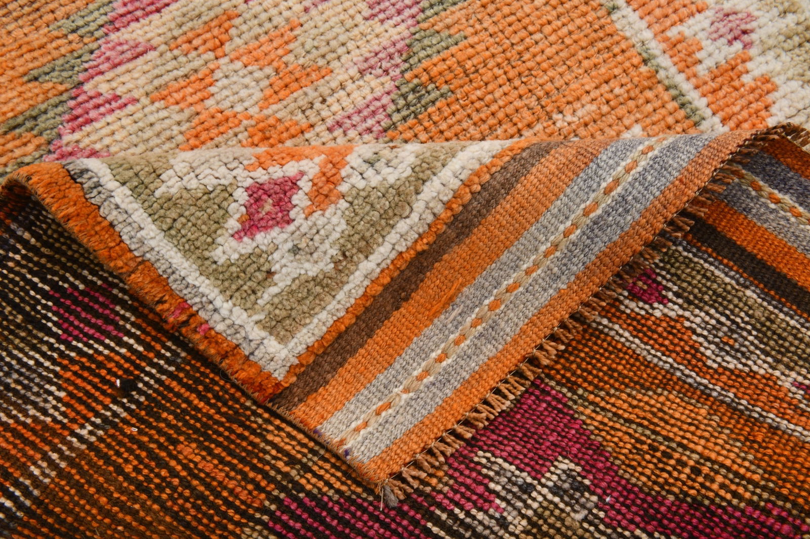 2'10'' x 12'9'' Handmade Vintage Wool Rug - 22113 - 15