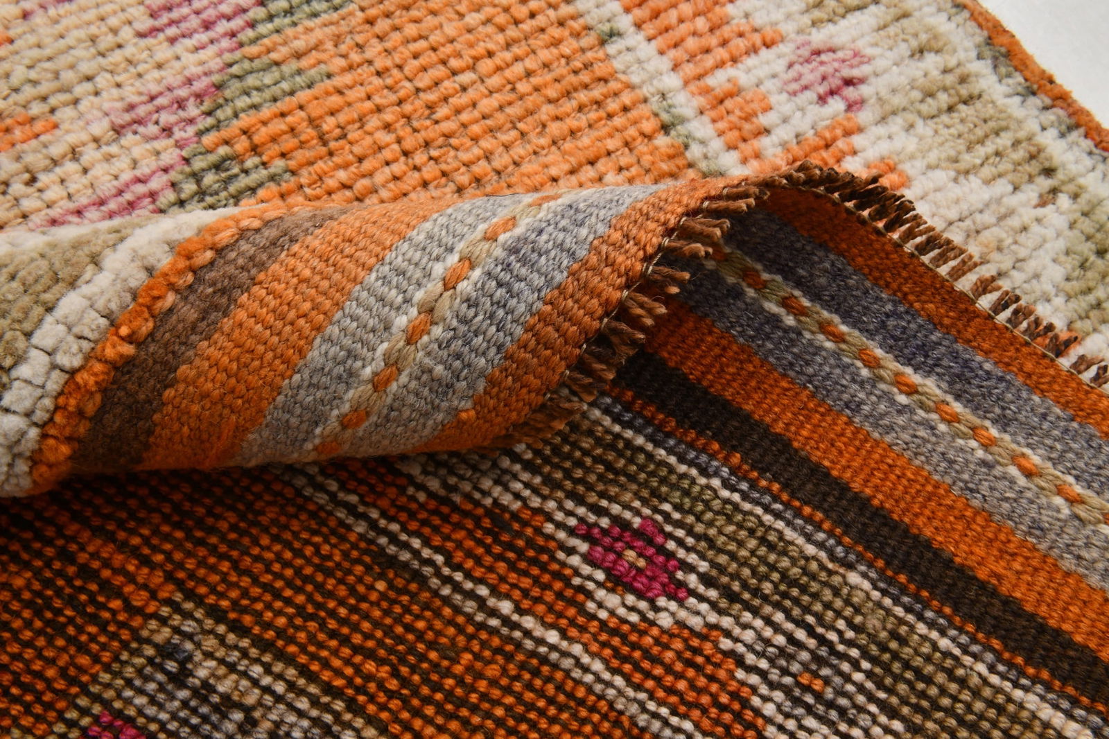 2'10'' x 12'9'' Handmade Vintage Wool Rug - 22113 - 16