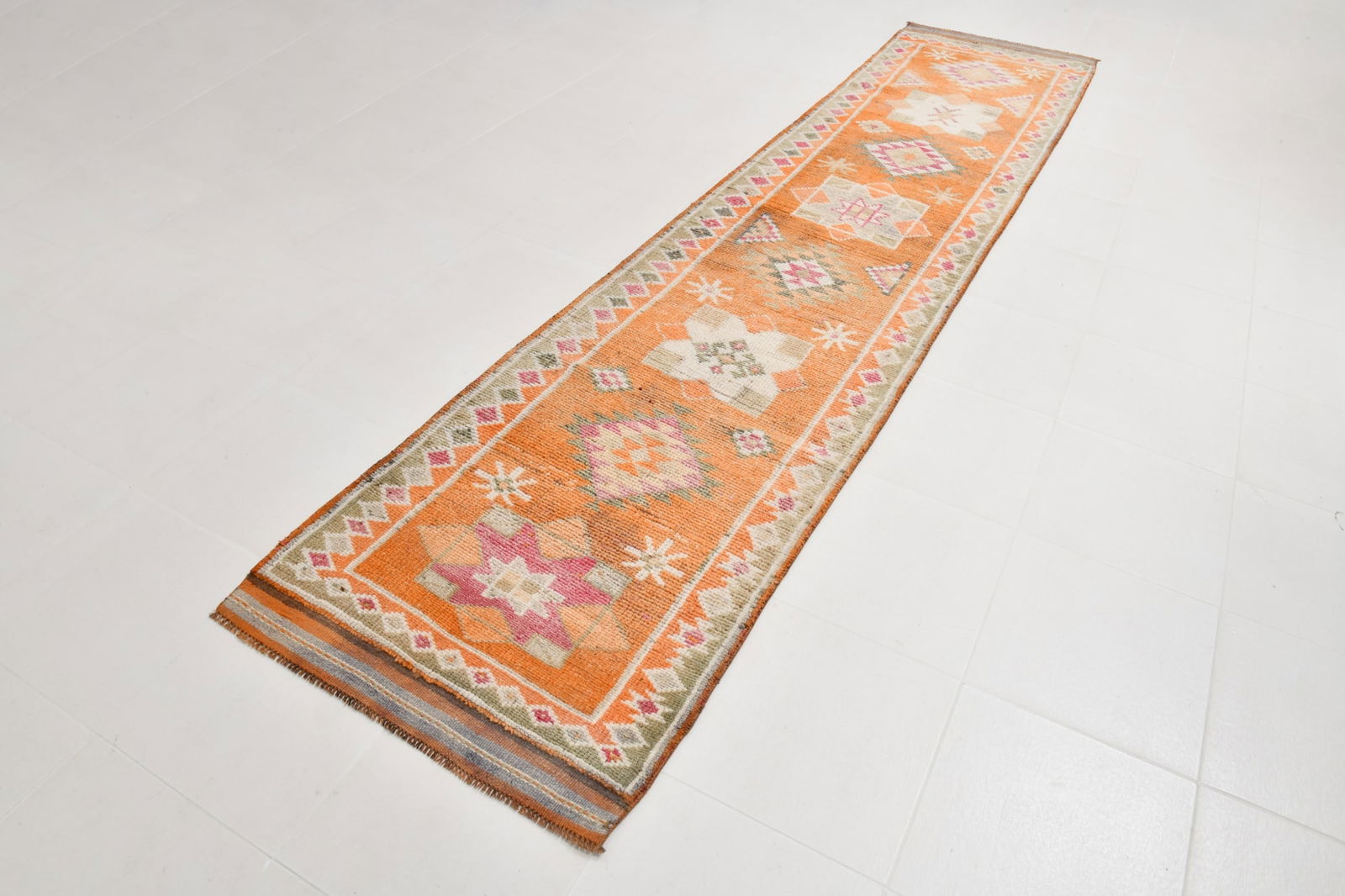 2'10'' x 12'9'' Handmade Vintage Wool Rug - 22113 - 19