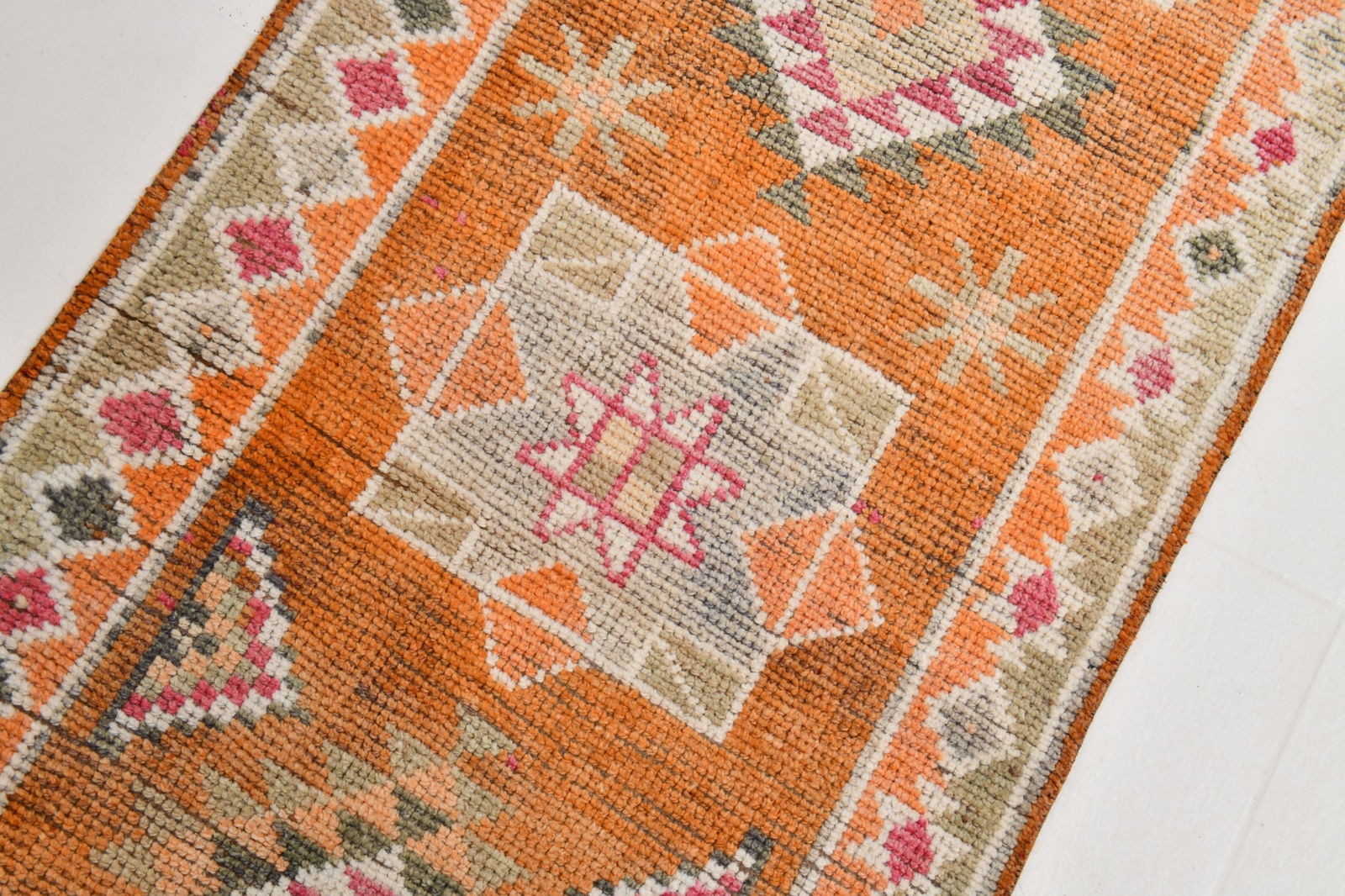 2'10'' x 12'9'' Handmade Vintage Wool Rug - 22113 - 6