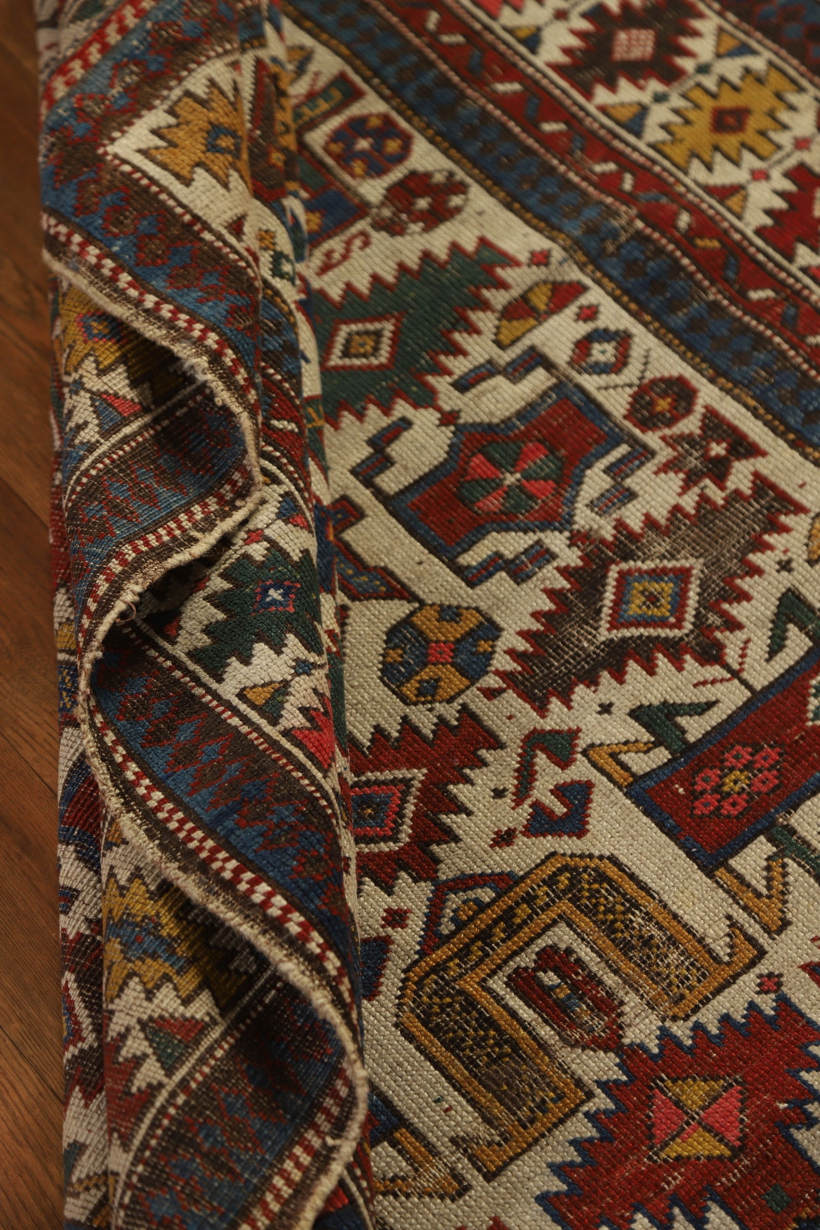 Pre-1900 Antique Vegetable Dye Kazak Oriental Rug 3x5 - 15