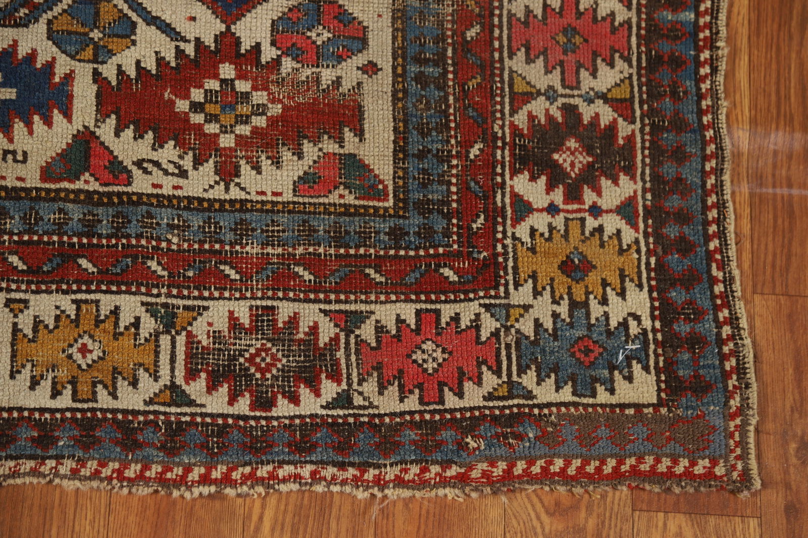 Pre-1900 Antique Vegetable Dye Kazak Oriental Rug 3x5 - 5