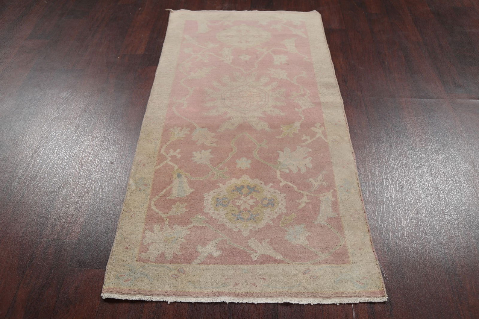 Antique Vegetable Dye Oushak Turkish Area Rug 3x5 - 14