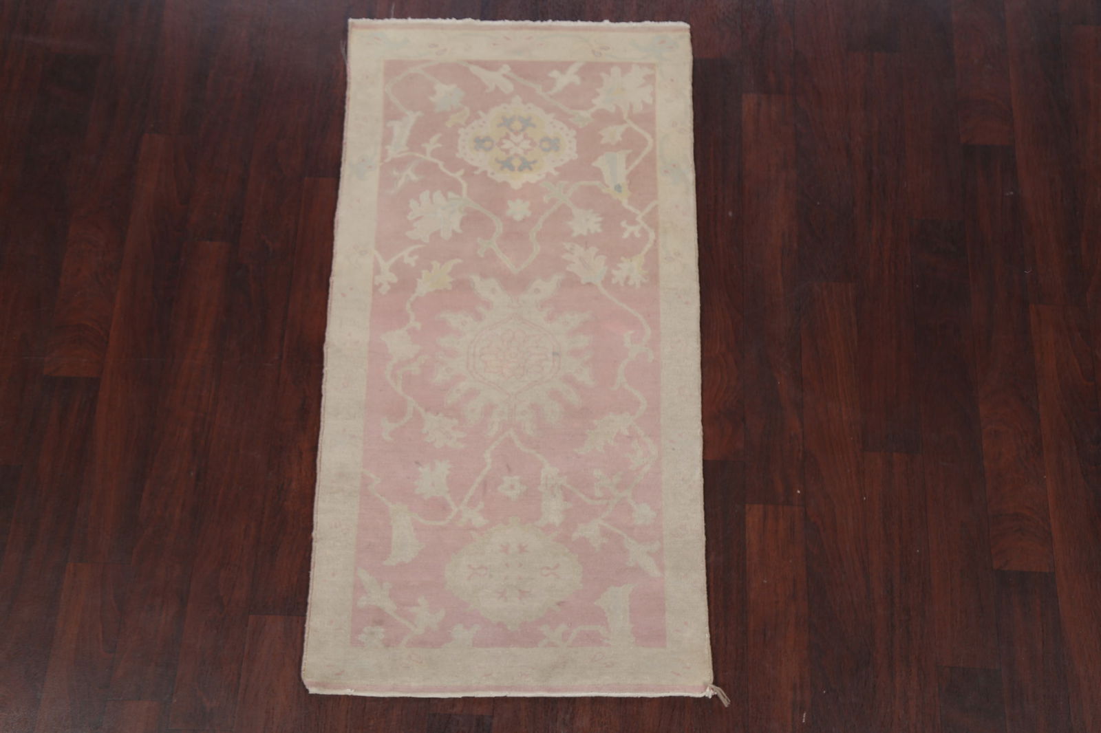 Antique Vegetable Dye Oushak Turkish Area Rug 3x5 - 2