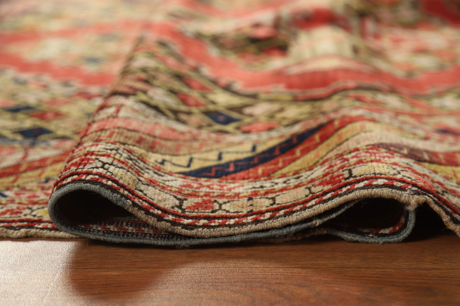 Pre-1900 Antique Kazak Vegetable Dye Rug 4x7 - 15