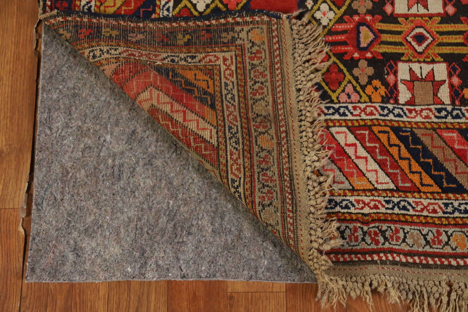 Pre-1900 Antique Kazak Vegetable Dye Rug 4x7 - 8