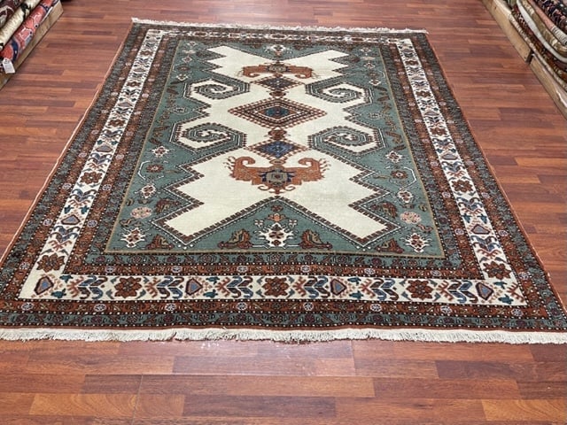 Vintage Persian Ardebil Rug-5046: Title:Vintage Persian Ardebil Rug-5046Description:Vintage Persian Ardebil rug from noerthwest of Persia, size 6 ft. 10 inches by 7 ft. 8 inches, circa 1950, excellent condition with a good pile