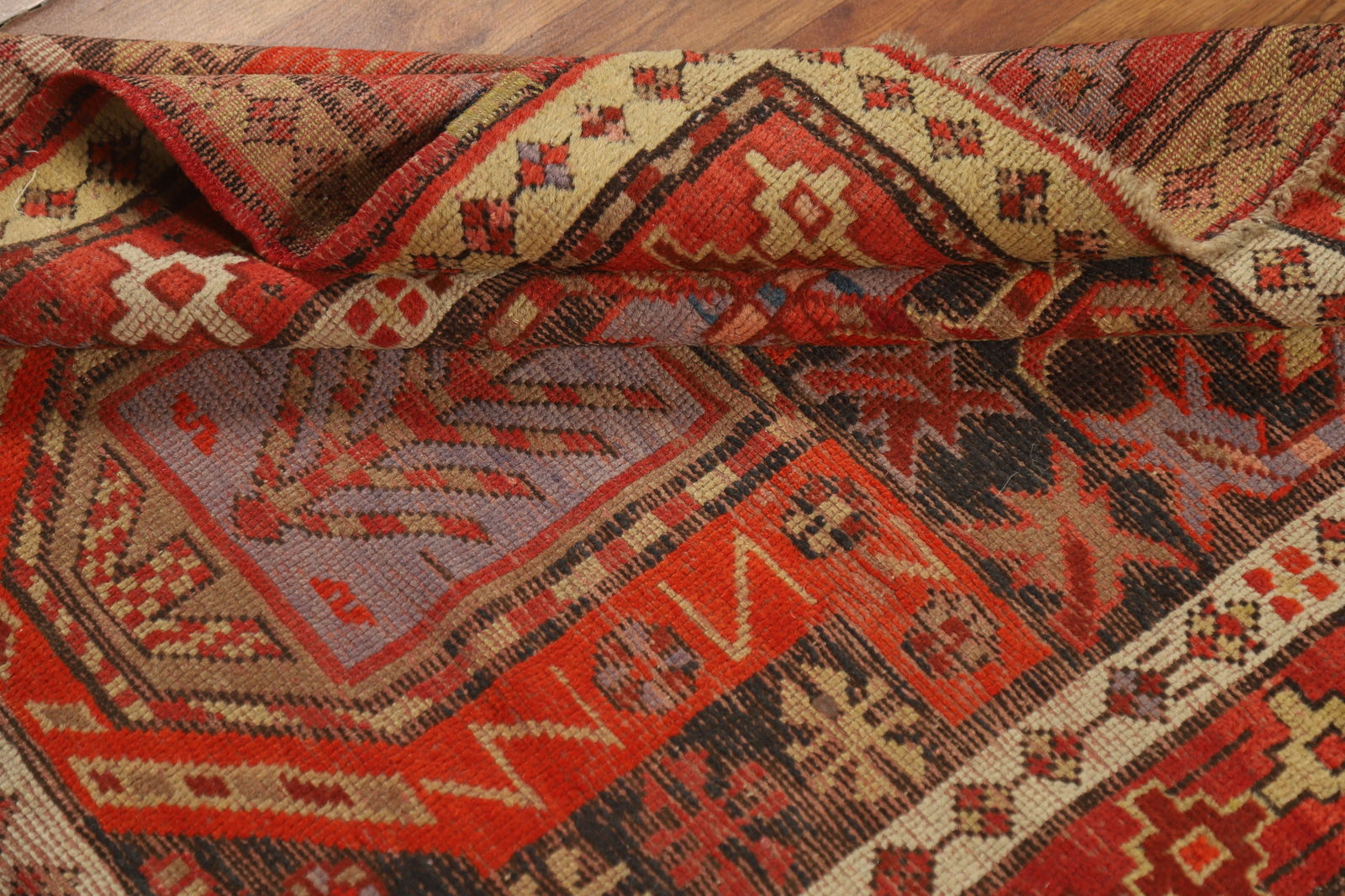 Pre-1900 Antique Anatolian Vegetable Dye Turkish Rug 4x4 - 15