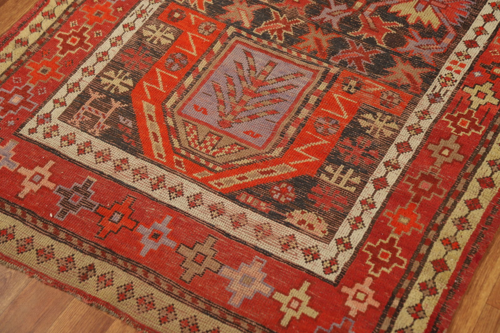 Pre-1900 Antique Anatolian Vegetable Dye Turkish Rug 4x4 - 7