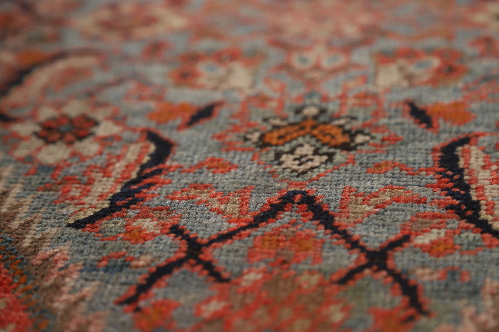 Pre-1900 Antique Vegetable Dye Bidjar Halvaei Persian Runner Rug 3x19 - 13