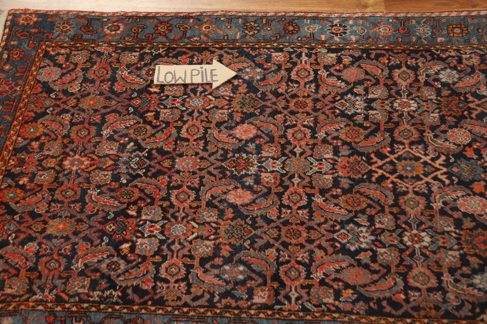 Pre-1900 Antique Vegetable Dye Bidjar Halvaei Persian Runner Rug 3x19 - 15