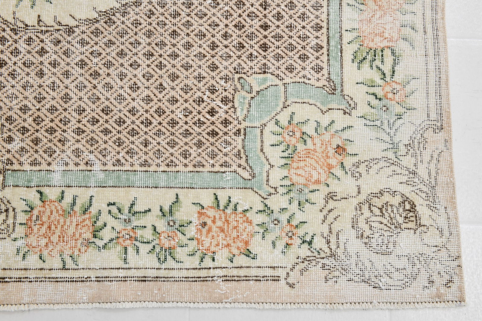 6'11'' x 10'5'' Handmade Vintage Wool Rug - 20173 - 11