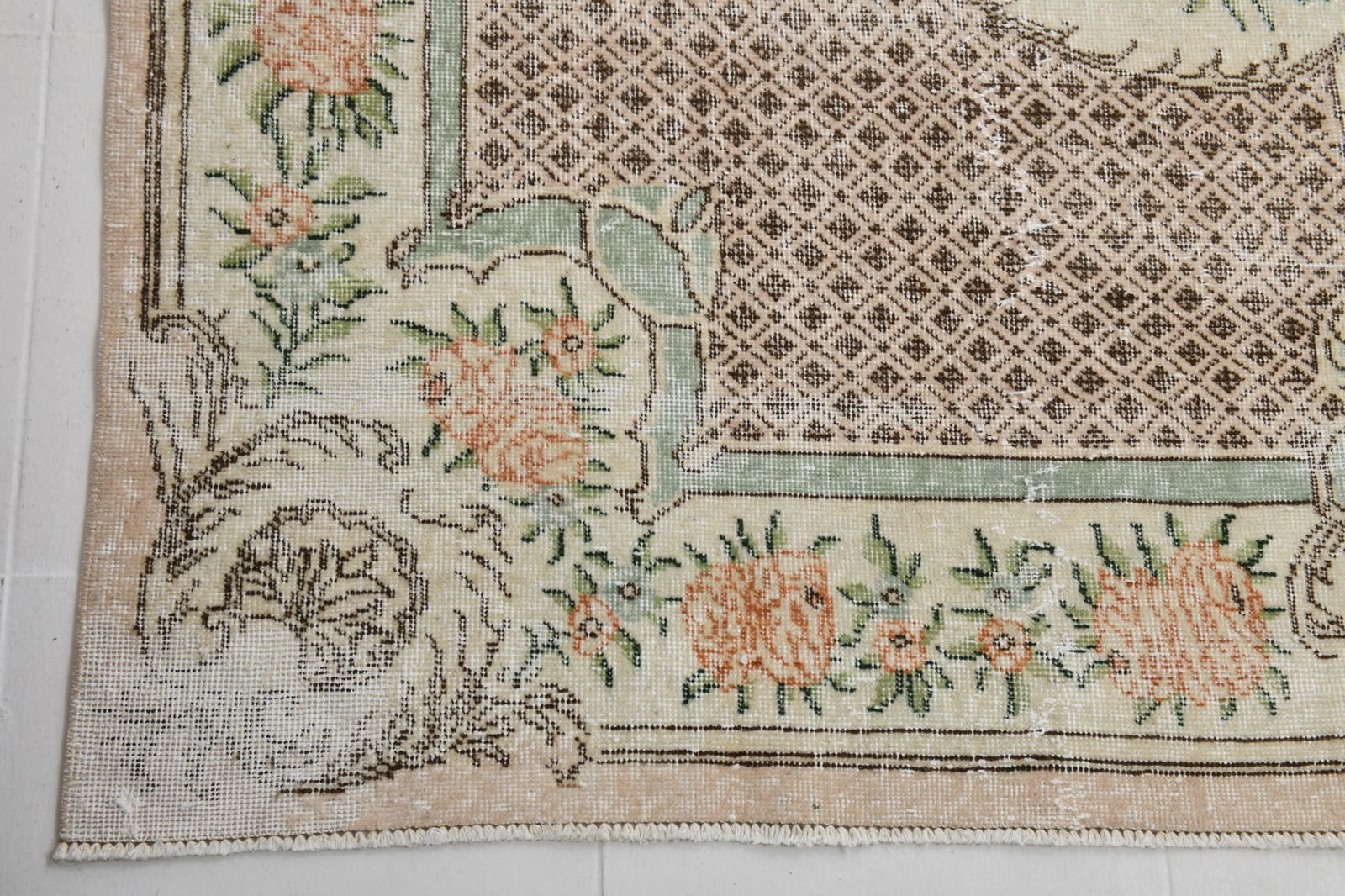 6'11'' x 10'5'' Handmade Vintage Wool Rug - 20173 - 12