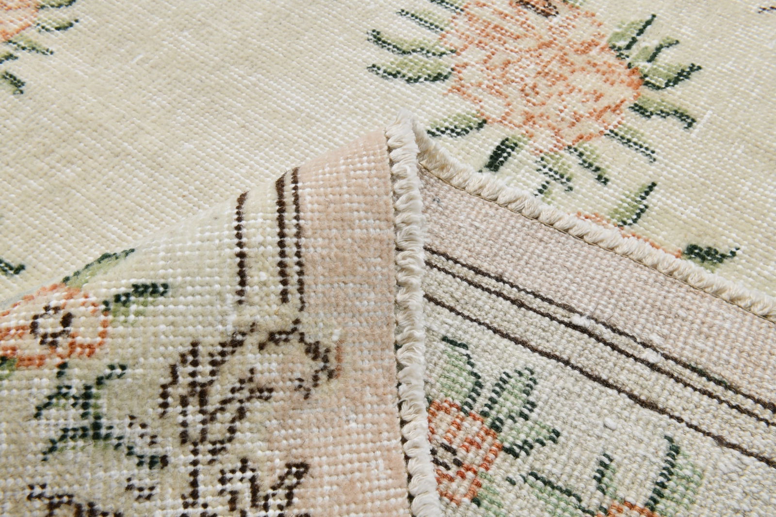 6'11'' x 10'5'' Handmade Vintage Wool Rug - 20173 - 14