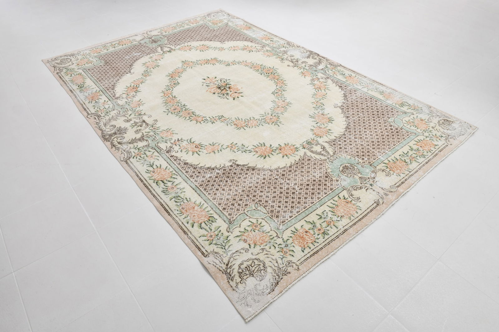 6'11'' x 10'5'' Handmade Vintage Wool Rug - 20173 - 18