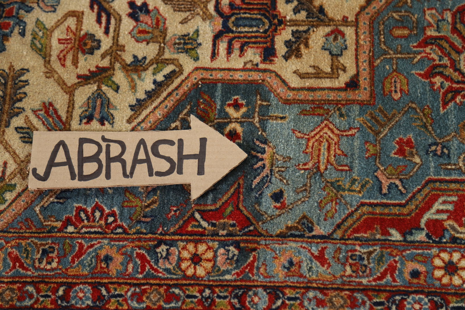 Antique Vegetable Dye Yazd Persian Area Rug 7x11 - 13