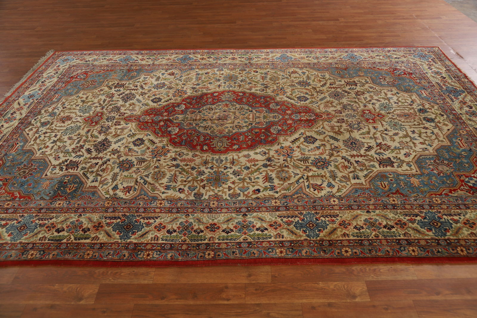 Antique Vegetable Dye Yazd Persian Area Rug 7x11 - 16