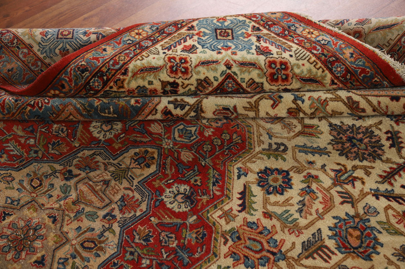 Antique Vegetable Dye Yazd Persian Area Rug 7x11 - 18