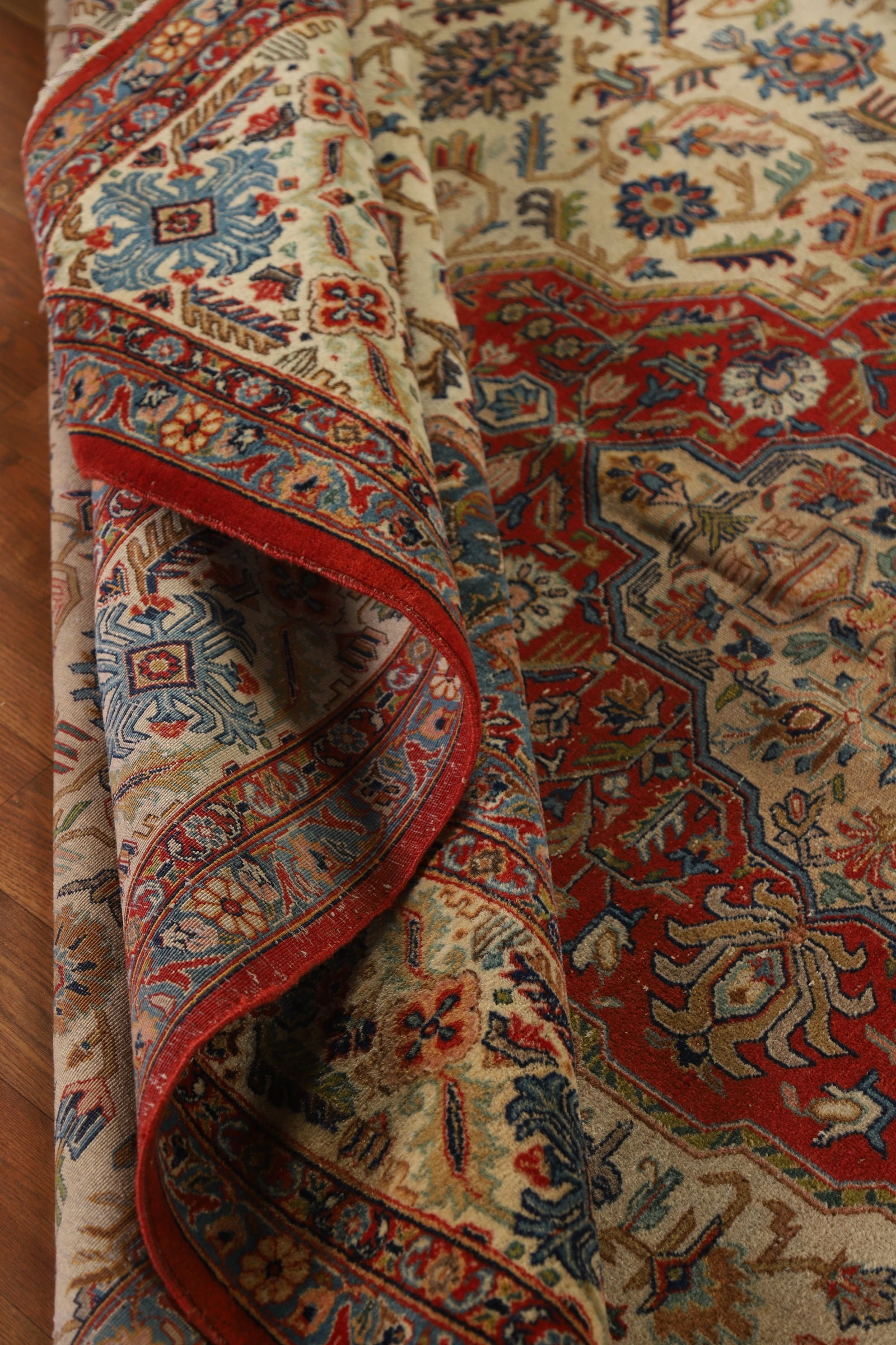 Antique Vegetable Dye Yazd Persian Area Rug 7x11 - 19