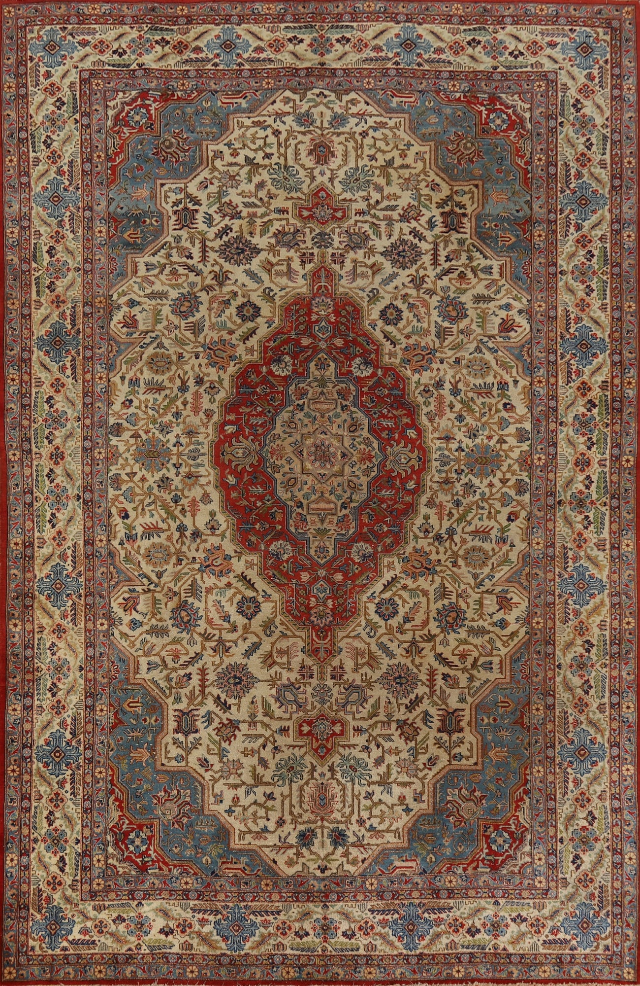 Antique Vegetable Dye Yazd Persian Area Rug 7x11: Title: Antique Vegetable Dye Yazd Persian Area Rug 7x11 Description:A Beautiful Genuine Iran ( Persia ) Yazd rug is Hand Knotted by skillful weavers in Iran ( Persia ) with