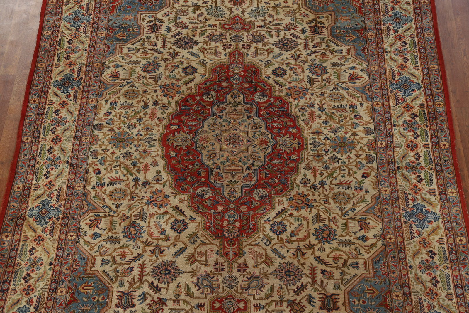 Antique Vegetable Dye Yazd Persian Area Rug 7x11 - 4